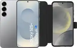 Coolblue Samsung Galaxy S25 Plus 256 Go Argent 5G + BlueBuilt Book Case Noir aanbieding
