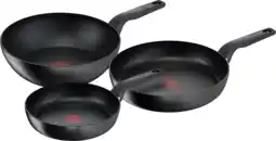 Coolblue Tefal Hard Titanium Pro Set de Poêles à Frire 24 + 28cm + Wok aanbieding
