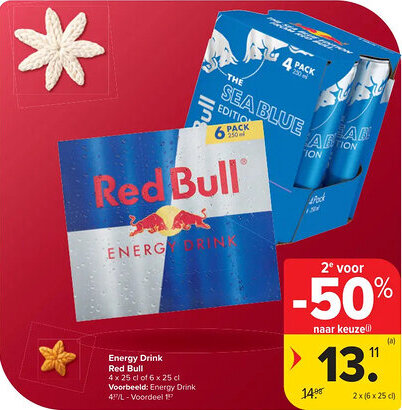 Carrefour Market Energy drink red bull aanbieding