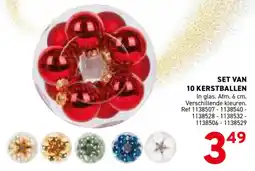 Trafic Set van 10 kerstballen aanbieding