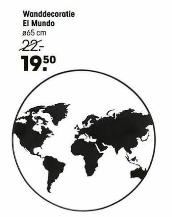 Kwantum Wanddecoratie el mundo aanbieding