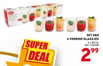 Trafic Set van 6 verrine-glaasjes aanbieding
