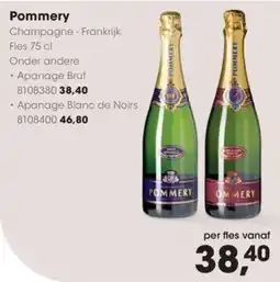 Hanos Pommery aanbieding