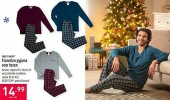 ALDI Flanellen pyjama voor heren aanbieding