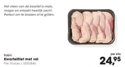 Hanos Robin kwartelfilet met vel aanbieding