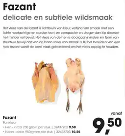 Hanos Fazant aanbieding