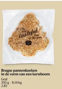 Delhaize Brugse pannenkoeken in de vorm van een kerstboom aanbieding