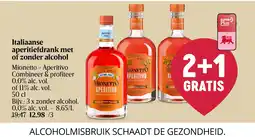 Delhaize Italiaanse aperitiefdrank met of zonder alcohol aanbieding