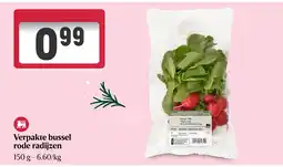 Delhaize Verpakte bussel rode radijzen aanbieding