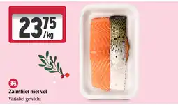 Delhaize Zalmfilet met vel aanbieding