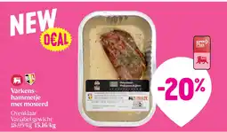 Delhaize Varkenshammetje met mosterd aanbieding