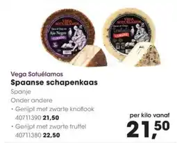 Hanos Vega sotuélamos spaanse schapenkaas aanbieding