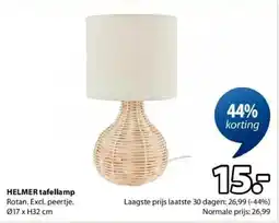 Jysk Helmer tafellamp aanbieding