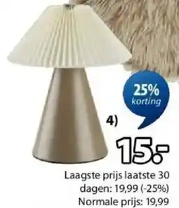 Jysk Esmund Lamp op Batterijen aanbieding