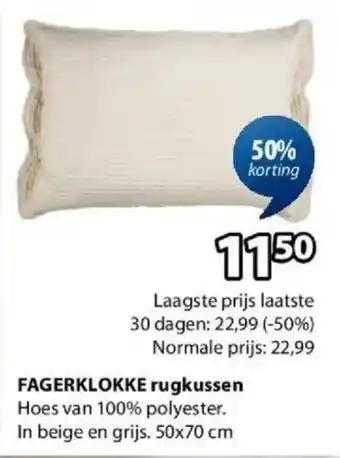 Jysk Fagerklokke Rugkussen aanbieding