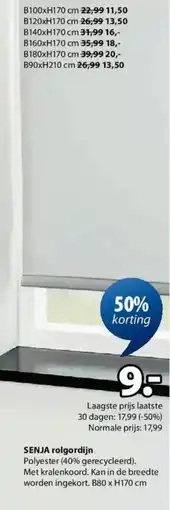Jysk Senja Rolgordijn aanbieding