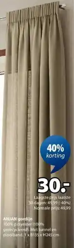 Jysk Anjan Gordijn aanbieding