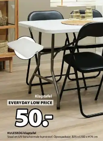 Jysk Kuleskog Klaptafel aanbieding