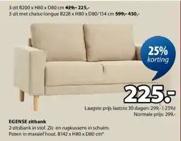 Jysk Egense Zitbank aanbieding