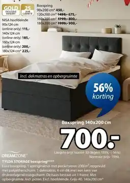 Jysk Tylda Storage Boxspring aanbieding