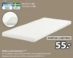 Jysk Hasla Schuimmatras aanbieding