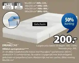 Jysk Hegga Springmatras aanbieding