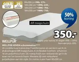 Jysk Wellpur Hovda Schuimmatras aanbieding