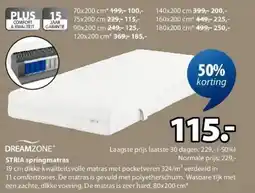 Jysk Stria Springmatras aanbieding