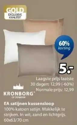 Jysk EA Satijnen Kussensloop aanbieding
