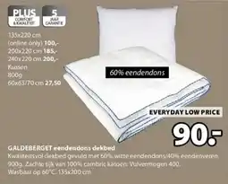 Jysk Galdeberget Eendendons Dekbed aanbieding