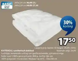 Jysk Kvitekoll Synthetisch Dekbed aanbieding