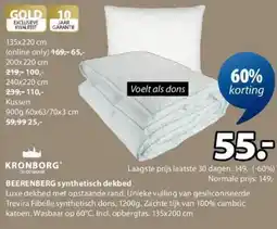 Jysk Beerenberg synthetisch dekbed aanbieding