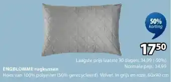 Jysk Engblomme Rugkussen aanbieding