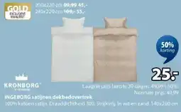 Jysk Ingeborg Satijnen Dekbedovertrek aanbieding