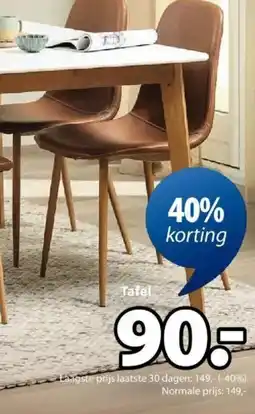 Jysk Jegind Tafel aanbieding