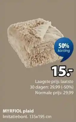 Jysk Myrfiol Plaid aanbieding