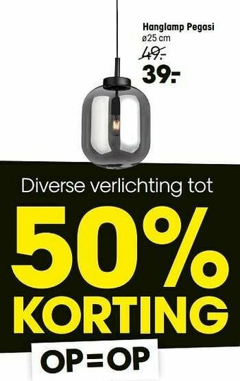 Kwantum Hanglamp pegasi aanbieding