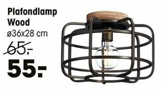 Kwantum Plafondlamp wood aanbieding