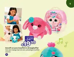 Dreamland Scruff-a-Luvs knuffel in draagkoffer aanbieding