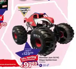 Dreamland Monster Jam 1:6 RC Mega Spiderman aanbieding