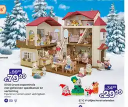 Dreamland 5708 Groot poppenhuis met geheimen speelkamer en verlichting aanbieding