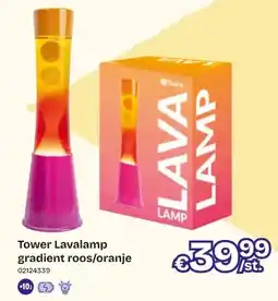 Dreamland Tower Lavalamp gradient roos/oranje aanbieding