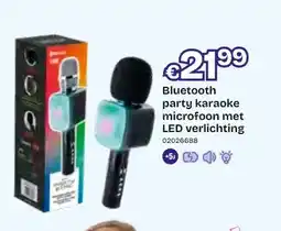 Dreamland Bluetooth party karaoke microfoon met LED verlichting aanbieding