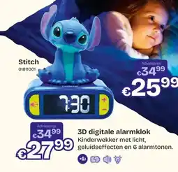 Dreamland 3D digitale alarmklok Stitch aanbieding