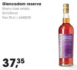 Hanos Glencadam reserva Sherry cask whisky aanbieding