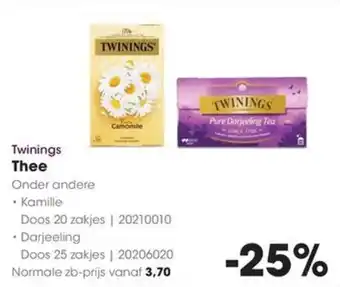 Hanos Twinings Thee aanbieding