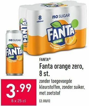 ALDI Fanta orange zero aanbieding