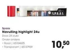 Hanos Spaas Navulling highlight 24u aanbieding