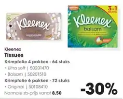 Hanos Kleenex Tissues aanbieding