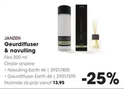 Hanos Janzen Geurdiffuser & Navulling aanbieding